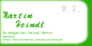 martin heindl business card